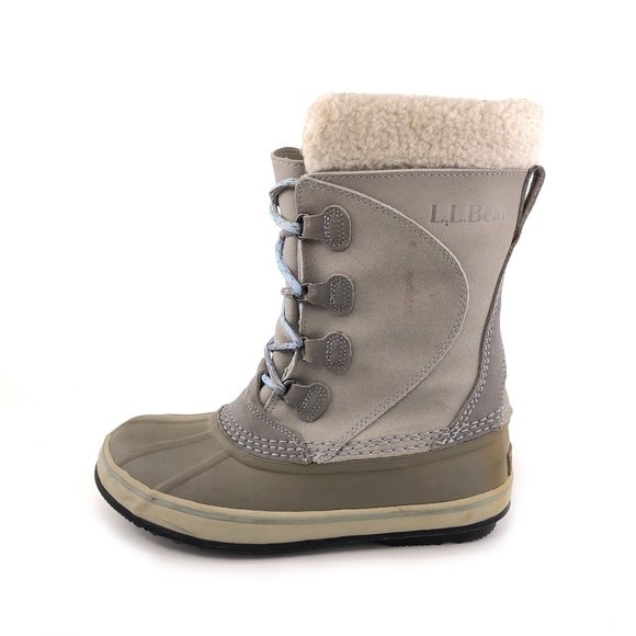 L.L. Bean Waterproof Leather Snow Winter Boots 7M - Picture 1 of 12